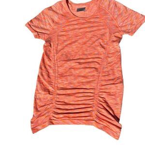 Athleta Women’s Medium Orange Grey White Workout Yoga Tennis Top Shirt